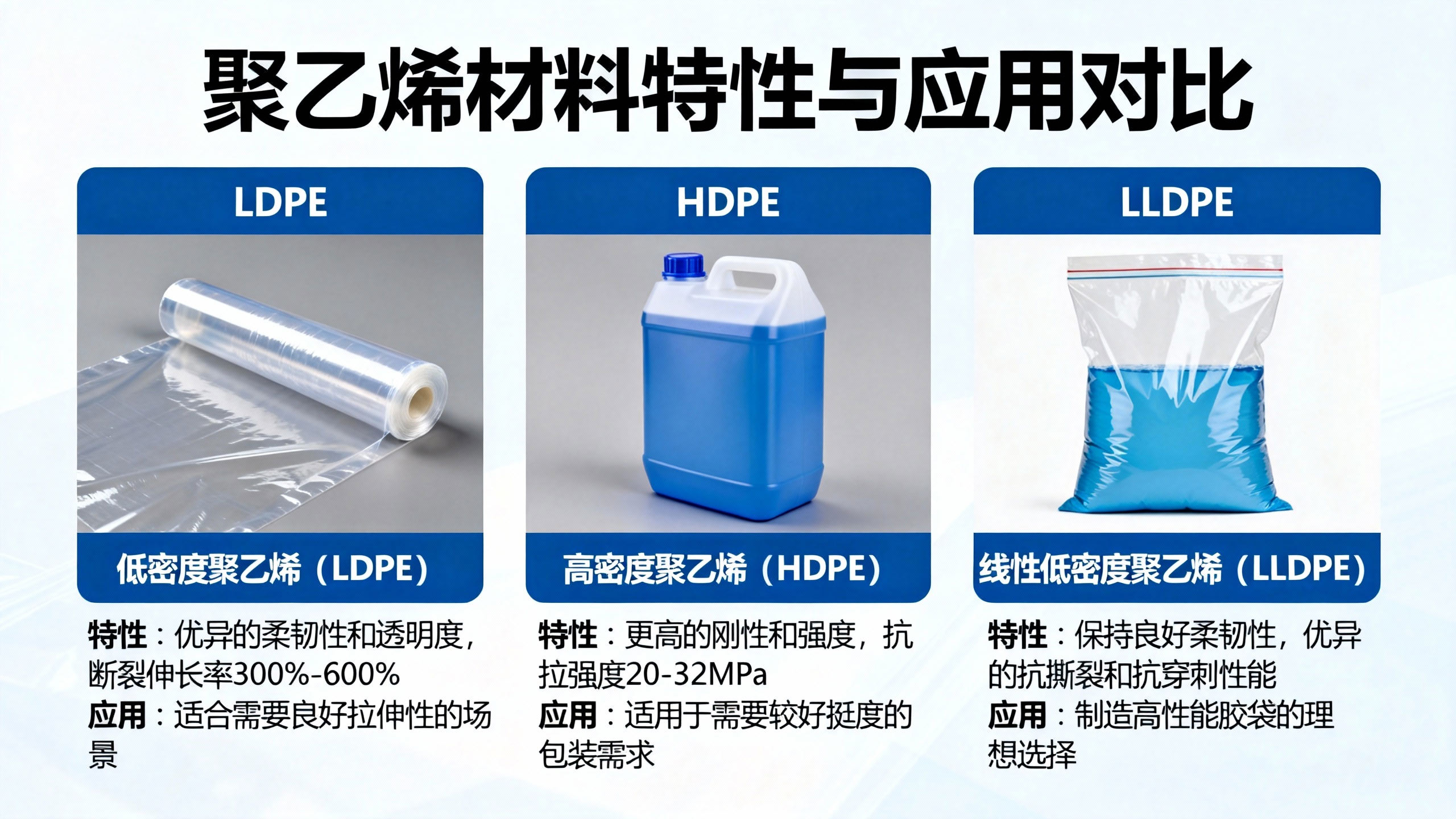 jimeng-2025-11-17-4621-LDPE（低密度聚乙烯）：具有优异的柔韧性和透明度，断裂伸长率可达300%-60...jpg