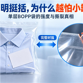 透明得像玻璃纸的OPP袋，为什么越挺括，反而越怕一个小缺口？